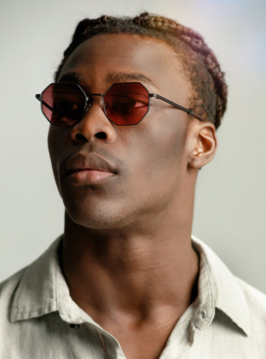 Gamma Black with Pink Lenses