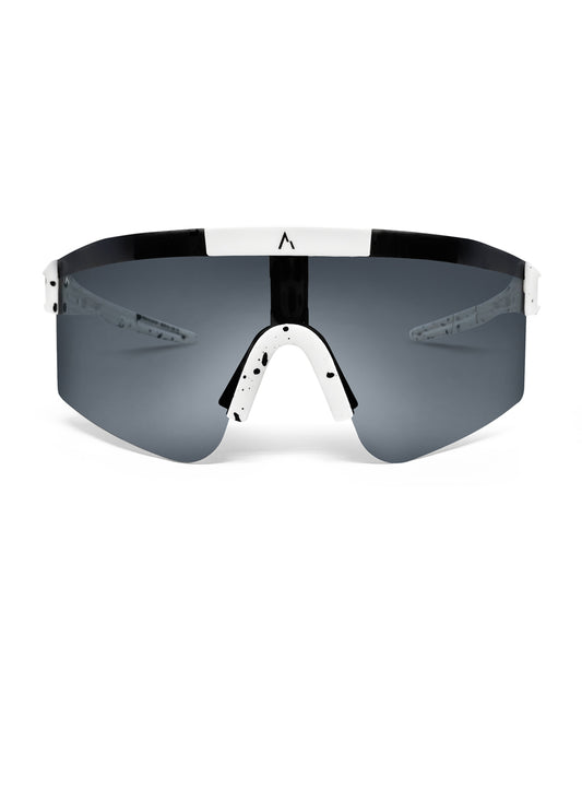 Broad Sport White with Black Lenses