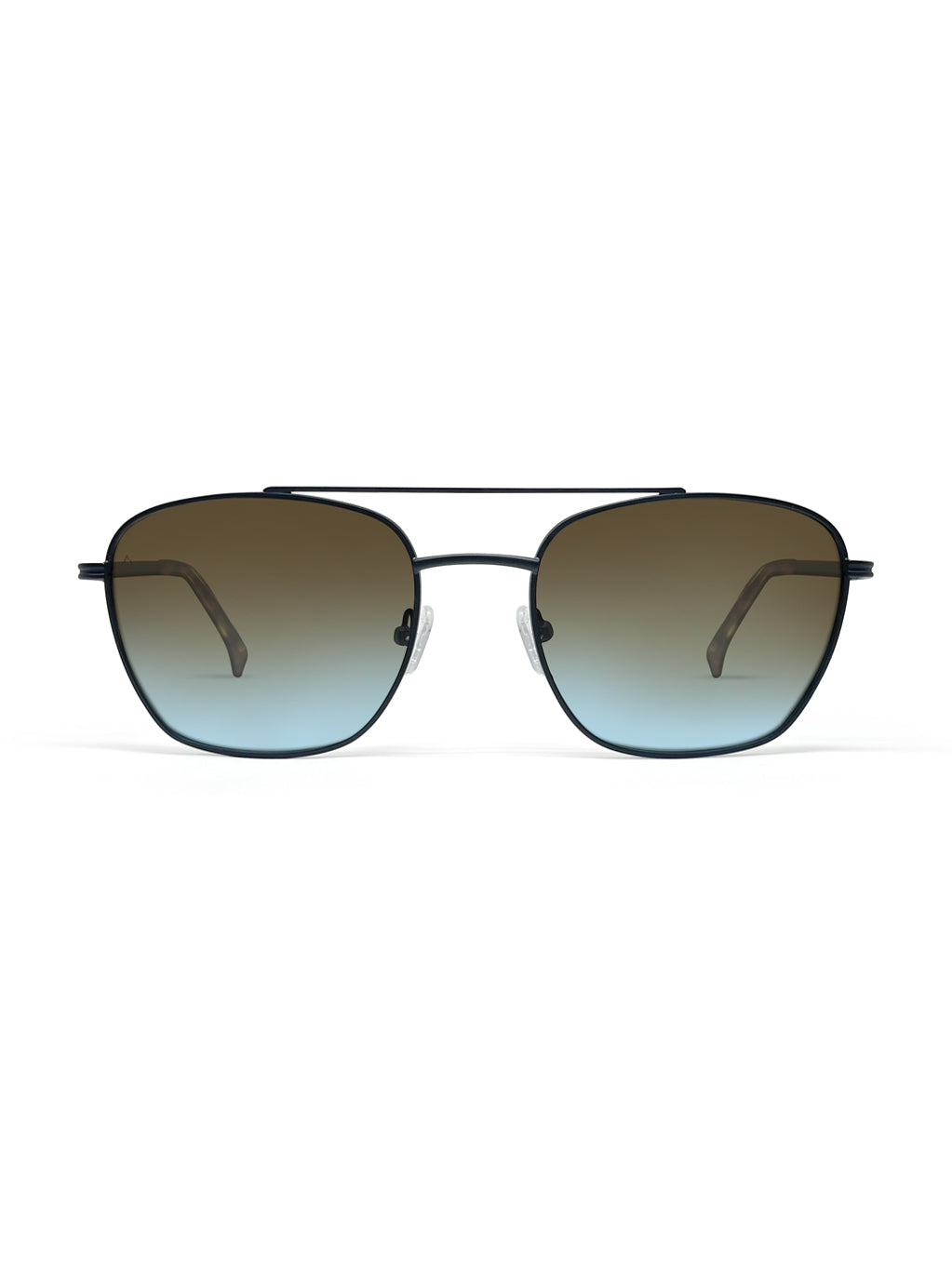 Double D Black with Brown/Blue Gradient Lenses