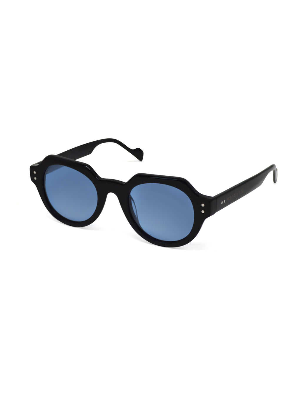 Helios Black with Blue Lenses