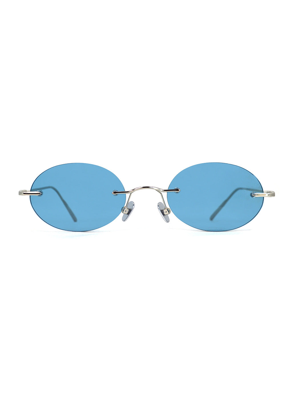 Elenova Silver with Blue Lenses