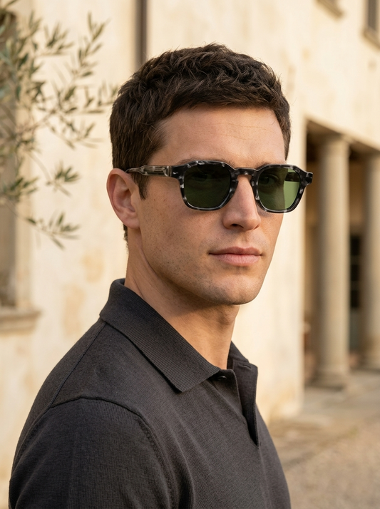 Zuno Black Tortoise with Green Lenses