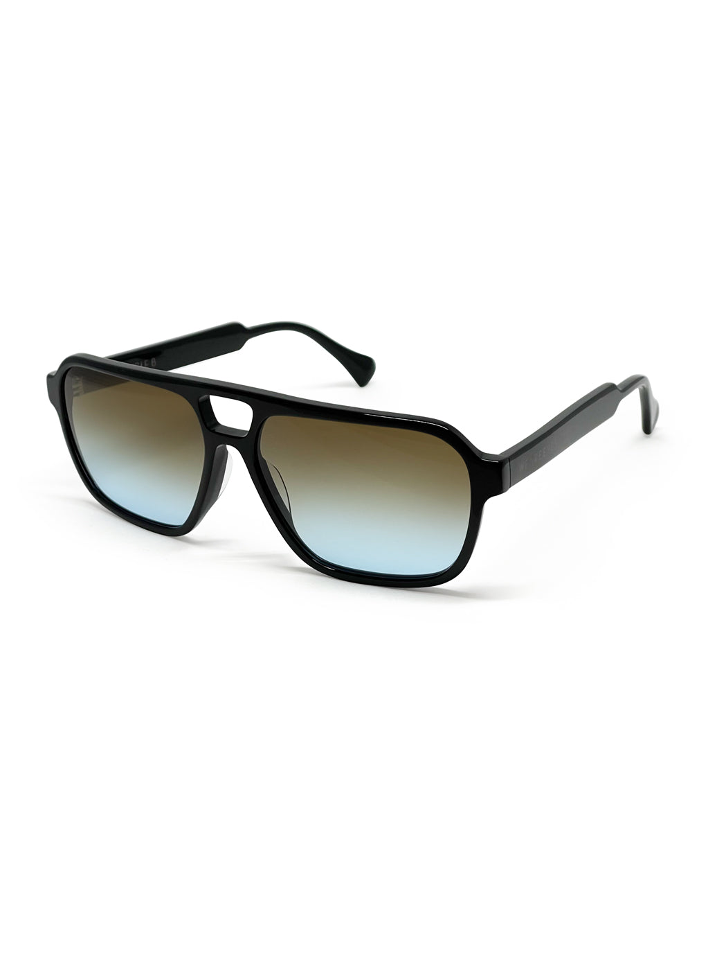 Double-B  Black with Brown/Blue Gradient Lenses
