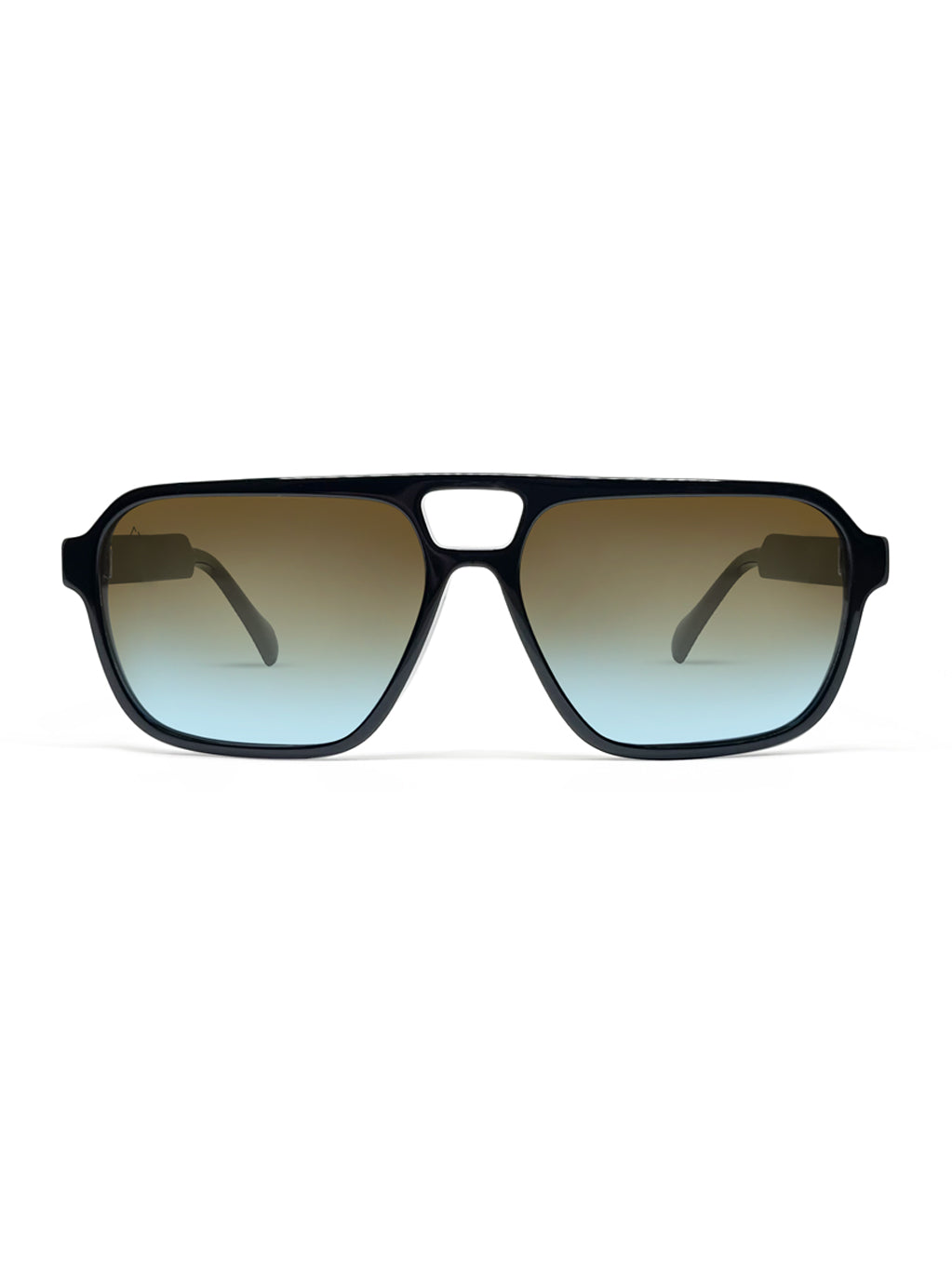 Double-B  Black with Brown/Blue Gradient Lenses