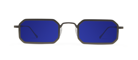 Gamma 2.0 Gun Metal with Blue Lenses